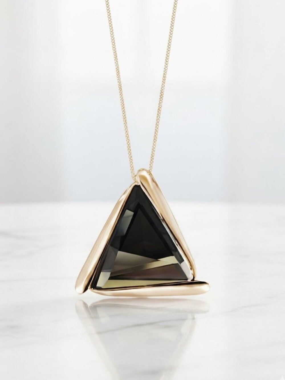 Ladies Crystal Gold Necklace